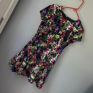 J. Crew Multicolor Floral mini Dress women’s size 4‎